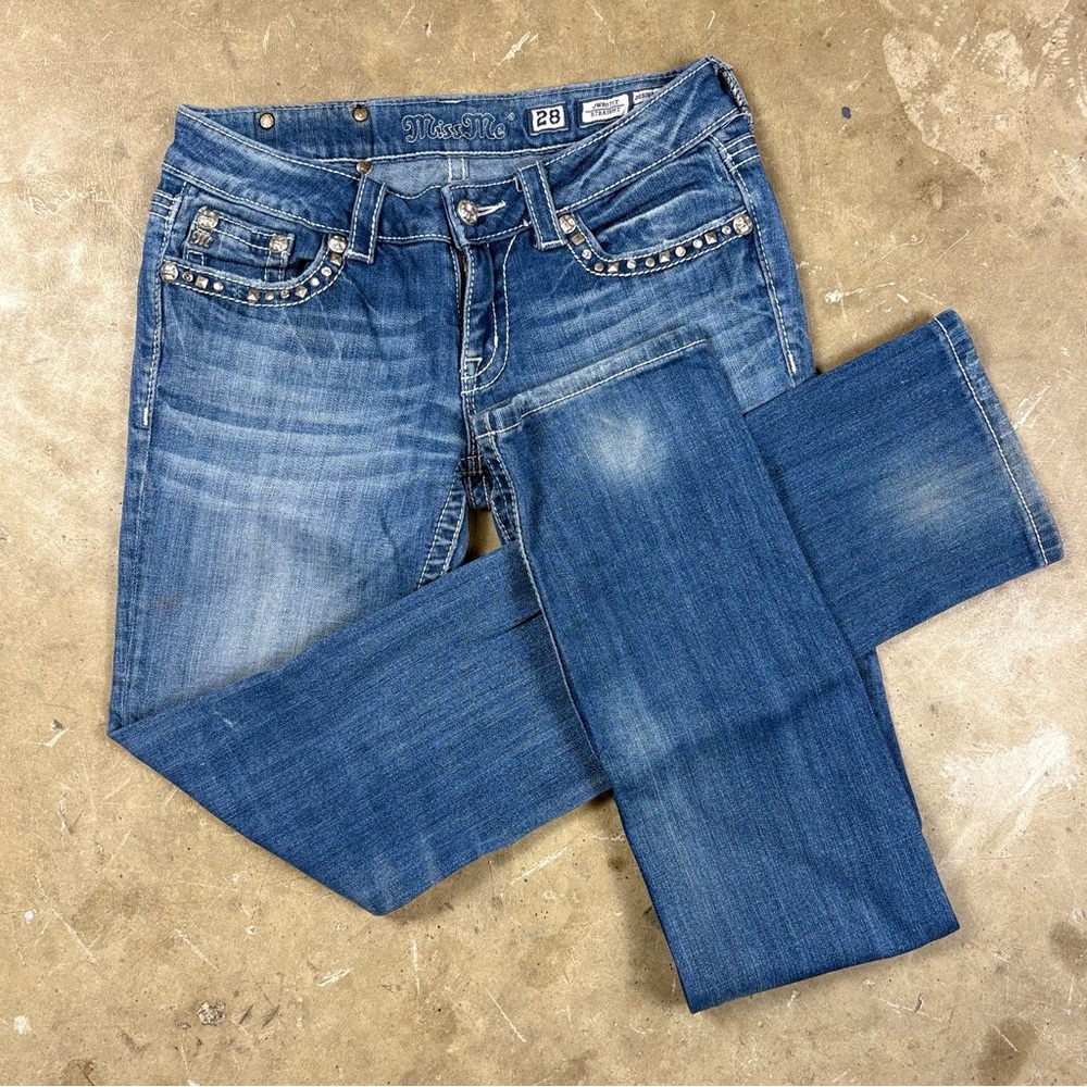 Miss Me Women's Straight-Leg  Blue Jeans Size 28